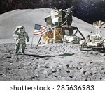 Astronaut on lunar  moon ...