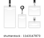 vector set of plastic badges... | Shutterstock .eps vector #1163167873