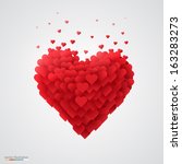 valentines heart. decorative... | Shutterstock .eps vector #163283273