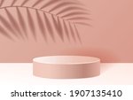 nature stage podium with... | Shutterstock .eps vector #1907135410
