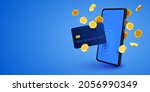 mobile banking app and e... | Shutterstock .eps vector #2056990349