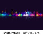 vector colorful halftone dots... | Shutterstock .eps vector #1049460176