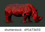 vector rhinoceros illustration. ... | Shutterstock .eps vector #691673653