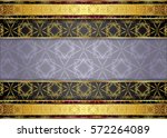 golden and dark vintage... | Shutterstock .eps vector #572264089