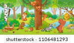 vector illustration with cute... | Shutterstock .eps vector #1106481293