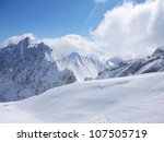 Ski slope in Alps