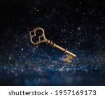 Single golden skeleton key...