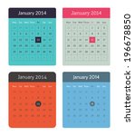 web calendar set | Shutterstock .eps vector #196678850
