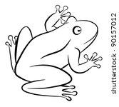 outline drawing of a frog... | Shutterstock .eps vector #90157012