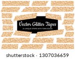 vector glitter rose gold tape... | Shutterstock .eps vector #1307036659