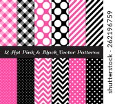 Hot Pink  Black And White...