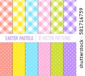 Easter Colors Pixel Gingham...