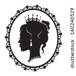 profile in the crown princess... | Shutterstock .eps vector #160240529