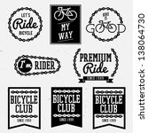 bicycle club badges back and... | Shutterstock .eps vector #138064730