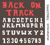 doodle alphabet fun font | Shutterstock .eps vector #708625993