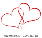2 Linked Hearts With 3 Smaller...
