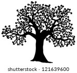 shaped silhouette of tree  ... | Shutterstock .eps vector #121639600