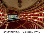 Small photo of MILAN, ITALY - MARCH 15, 2017: Main concert hall of Teatro alla Scala, an opera house in Milan, Italy. Opened in 1778, Scala regarded as one of the leading opera and ballet theatres in the world.