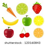 fresh fruits vector illustration | Shutterstock .eps vector #120160843