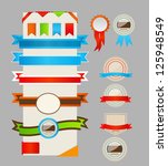 retro ribbons and labels.... | Shutterstock .eps vector #125948549