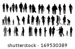 set of silhouette walking... | Shutterstock . vector #169530389