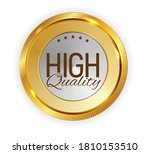 high quality golden label sign. ... | Shutterstock .eps vector #1810153510