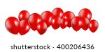 set of red balloons ... | Shutterstock . vector #400206436