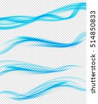 set of abstract blue wave set... | Shutterstock . vector #514850833