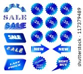 blue sale design elements | Shutterstock .eps vector #117379489