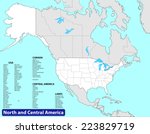 north and central america.... | Shutterstock .eps vector #223829719