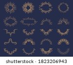 sunburst set. starburst... | Shutterstock .eps vector #1823206943