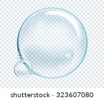 vector soap water bubbles.... | Shutterstock .eps vector #323607080