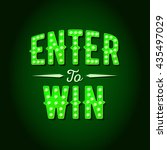 enter to win vector sign | Shutterstock .eps vector #435497029