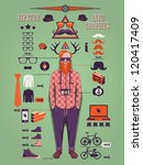hipster info graphic background ... | Shutterstock .eps vector #120417409