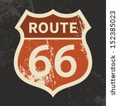Route 66 Sign  Vector...