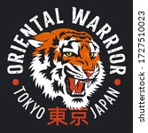 japanese tiger patch embroidery.... | Shutterstock .eps vector #1727510023