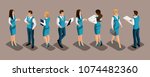isometrics set of bank... | Shutterstock .eps vector #1074482360