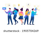 team of young creative people ... | Shutterstock .eps vector #1905704269