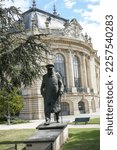 Small photo of PARIS, FRANCE - JUNE 2, 2022: A statue of Winston Churchill by Jean Cardot in the grounds of the Petit Palais on the Avenue Winston Churchill in Paris, France