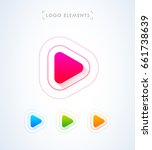 play icon. music and video logo ... | Shutterstock .eps vector #661738639