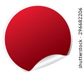 red circle blank metallic... | Shutterstock . vector #296682206