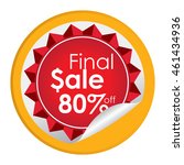 yellow final sale 80  off... | Shutterstock . vector #461434936