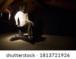 Small photo of Museum of Torture, located in Santillana del Mar, Spain-07/13/2019 recreation of an inmate sentenced to death for the vile garrote procedure