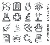 chemistry icons set on white... | Shutterstock .eps vector #1775987549