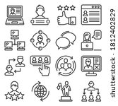 social media and network icons... | Shutterstock .eps vector #1812402829