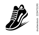 Running Shoe Icon On White...