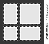 blank postage stamps set on... | Shutterstock .eps vector #444129610
