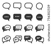 Chat And Speech Bubble Iicons...