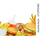 group of fast food products. | Shutterstock .eps vector #171995483