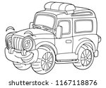 cartoon funny off road vector... | Shutterstock .eps vector #1167118876